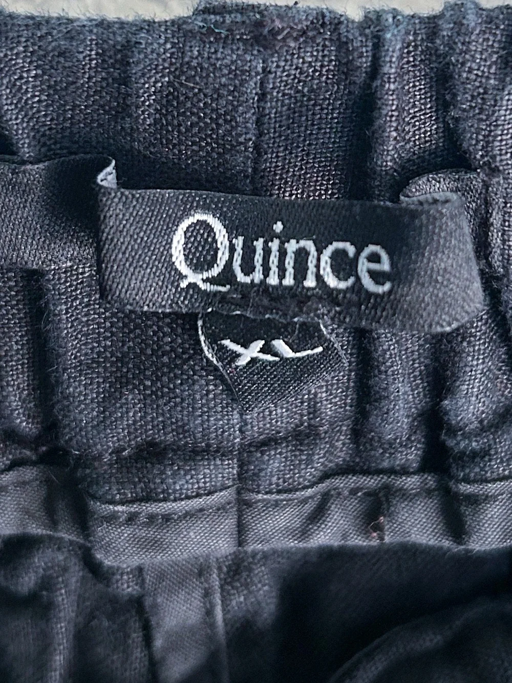 Quince 100% European Linen Pants Black XL Relaxed Quiet Luxury